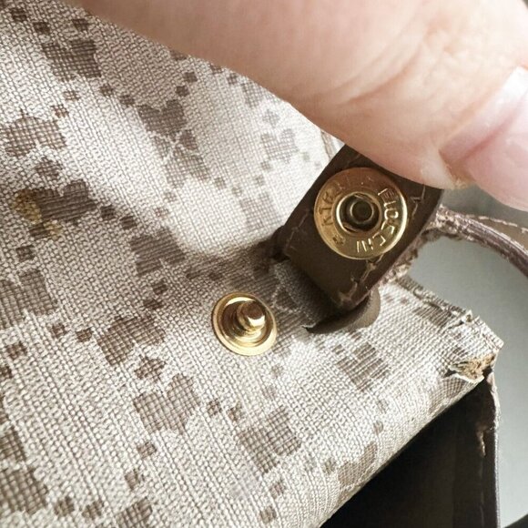 Vintage Nina Ricci Coated Canvas Leather Small Messenger Bag - Picture 9 of 16